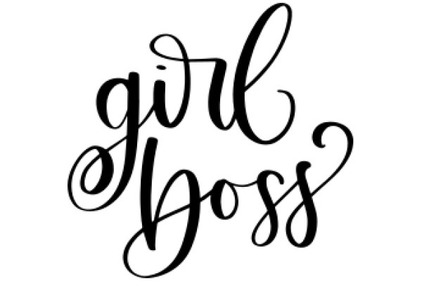 Stylish Black Calligraphy: Girl Boss