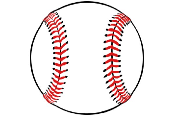 A Stylized Red Baseball Stitch