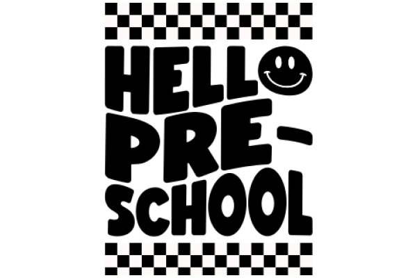 Happy Prep School Logo with Checkered Border