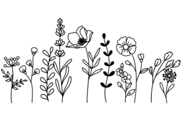 A Line of Lovely Flower Illustrations