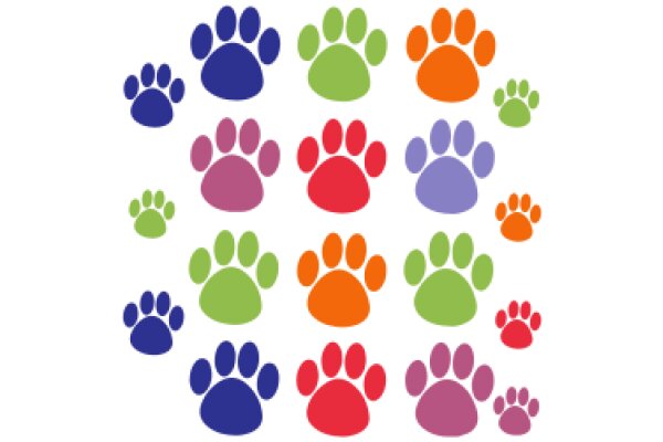 A Colorful Collection of Paw Prints