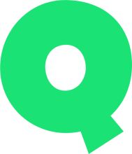 Vibrant Green Letter 'Q' with a Curved Stem