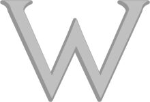 Simplistic Gray Letter 'W' on a White Background