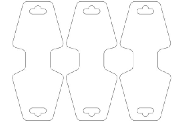 A Set of Four White, Empty Bottle Shapes