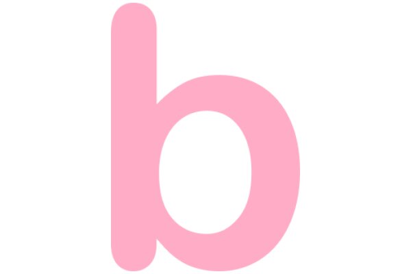 Pink Letter 'B' on a White Background