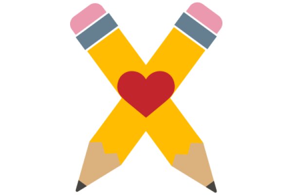 Vibrant Pencil and Heart Logo