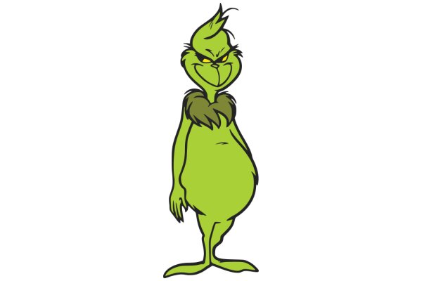 The Grinch's Holiday Mood: A Cartoon Illustration