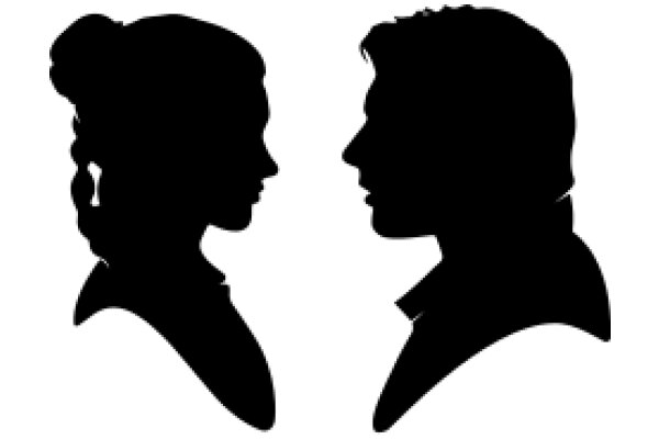 Silhouette of Two People in a Conversation