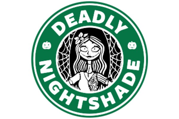 Deadly Night Shade: A Halloween-themed logo for a coffee shop