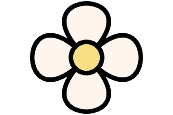 Simplistic Flower Design with a Yellow Center