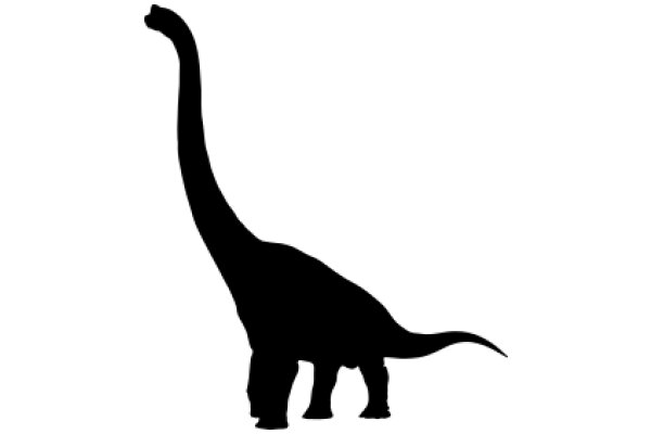 A Silhouette of a T-Rex on a White Background