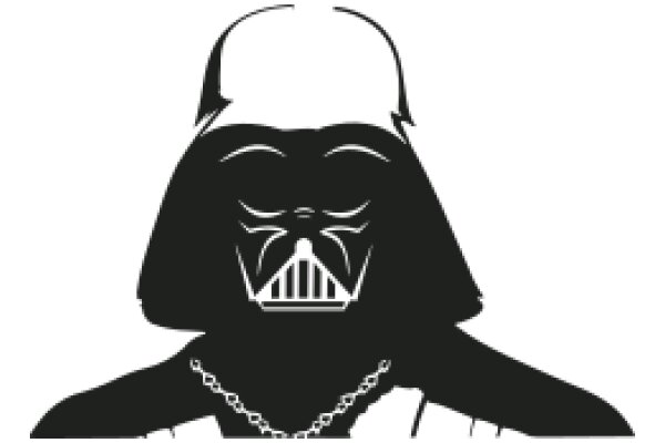 A Silhouette of Darth Vader's Head with a Chain Necklace