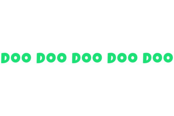 A Simple, Green, and White Text Art