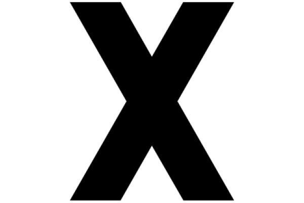 Simplicity in Design: A Single Letter 'X' on a White Background