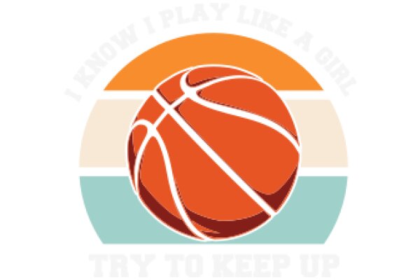 Vibrant Basketball Logo with Motivational Quote