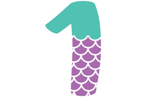 Stylized Purple and Green Fish Logo