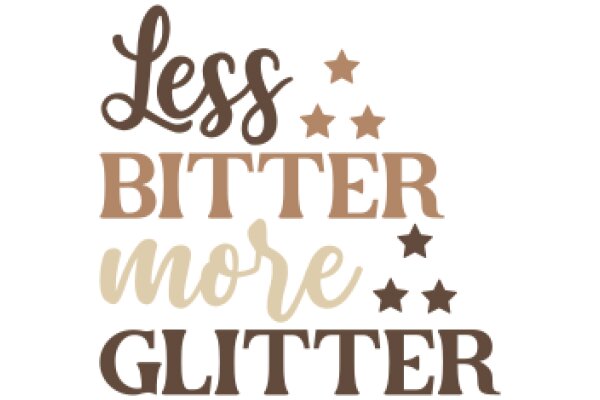 Inspirational Quote Poster: Less Bitter, More Glitter