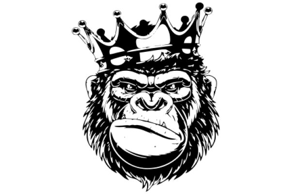 Monochrome Majesty: A Portrayal of a Kingly Gorilla