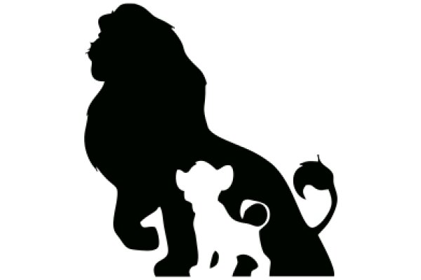 A Silhouette of a Lion and a Lamb, Symbolizing Peace and Friendship