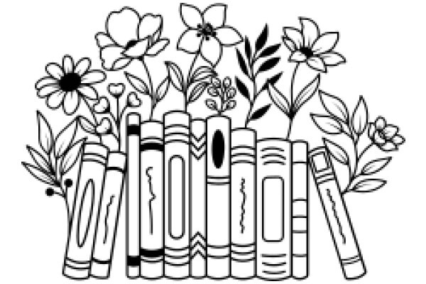 A Whimsical Bouquet of Books and Flowers