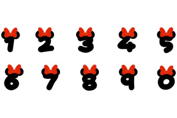 A Collection of Disney Character Bow Numbers