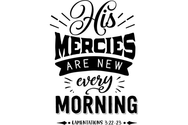 His Mercies Are New Every Morning: Lamentations 3:22-23