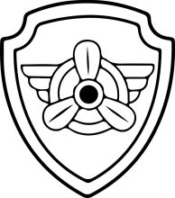 Stylized Emblem with a Shield and a Flower-like Symbol at the Center