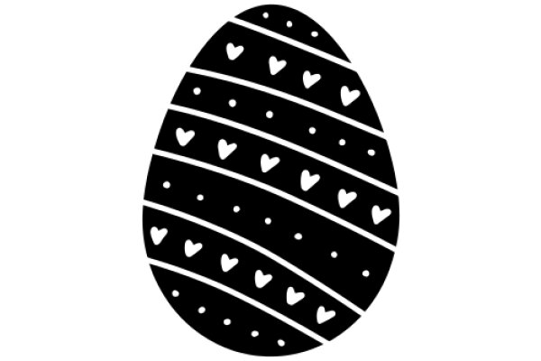 Easter Egg with Heart Pattern