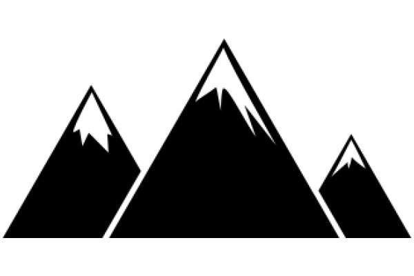 Simplistic Mountain Silhouette Logo