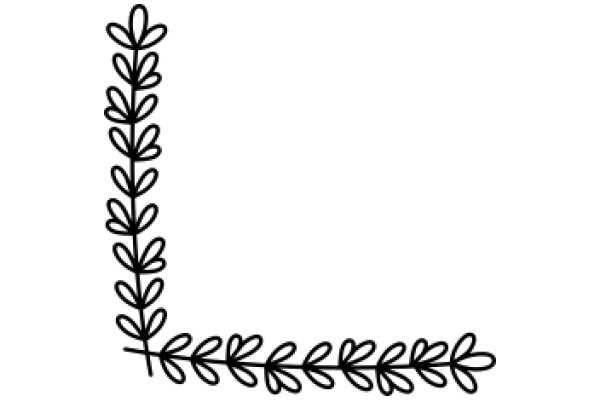 Simplistic Line Art of a Plant