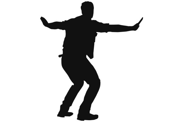 Silhouette of a Person in a Dance Pose