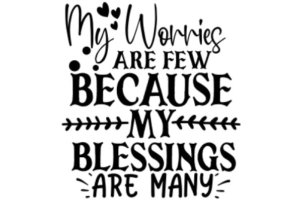 Worry-Free Blessings: A Daily Affirmation Poster