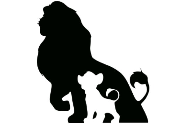 A Silhouette of a Lion and a Lamb, Symbolizing Peace and Strength