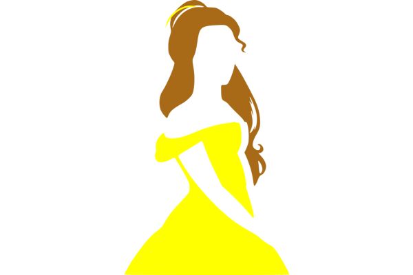 A Stylized Illustration of a Woman in a Yellow Dress