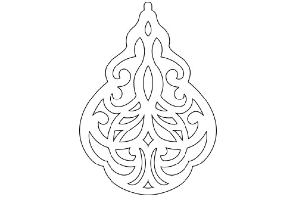 Stylized Artwork: A Detailed Line Drawing of an Intricate Design