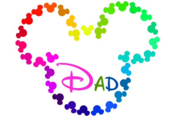 Colorful Disney Dad Heart