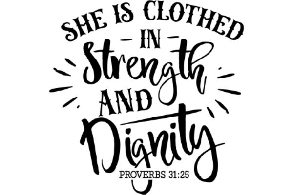 Inspirational Quote: She is Clothed in Strength and Dignity, Proverbs 31:25