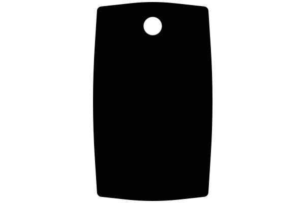 A Solid Black Square with a Circle in the Center