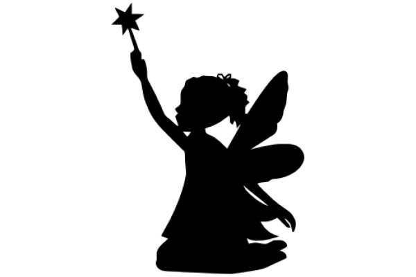 Silhouette of a Fairy with a Star: A Symbol of Magic and Wonder