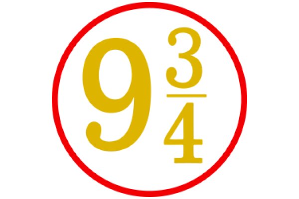 A Red and Yellow Circle with the Number 9 and the Letter 'A' in Yellow