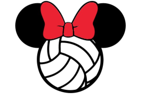 Minimalist Mickey Mouse Volleyball Logo