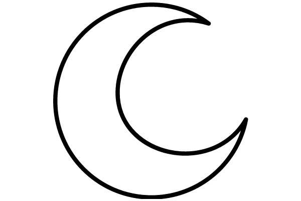 Simplistic Crescent Moon Design