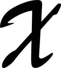 Stylized Black Letter 'Y' on a White Background