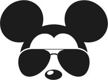 Stylish Mickey Mouse Icon with Sunglasses