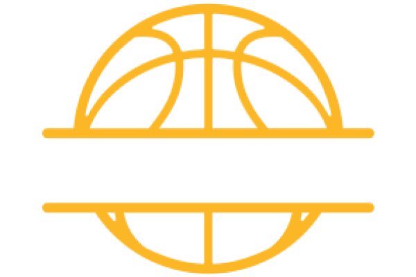 Simplistic Yellow Basketball Logo