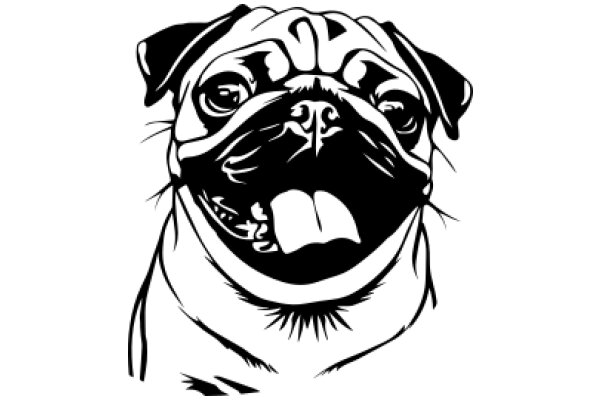 A Pug's Playful Pose: A Illustration