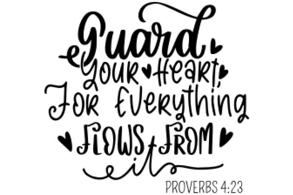 Inspirational Quote Art: Guard Your Heart, For Everything Flows from It