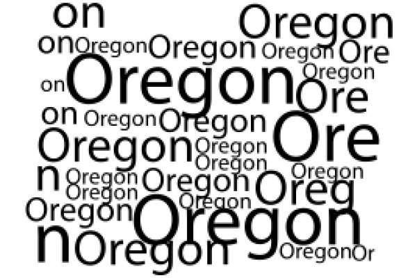 Word Cloud: A Visual Representation of the Frequency of 'Oregon' in a Text