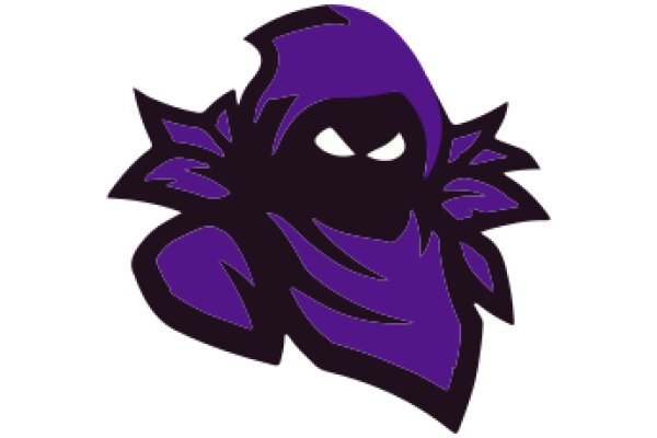 Vibrant Purple Ninja Mask with Pointy Ears