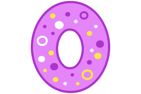 Vibrant Purple Doughnut with Yellow Sprinkles